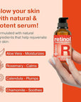 2X BIGGER 2OZ, Go Radiance 1% Retinol Serum for Face, Dark Spot Remover for Face, Anti Aging Serum, Pure Retinol for Face, Retinol Cream for face w/Aloe Vera, Rosemary, Calendula Extract, Made in USA