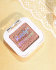 evpct Rose Gold Single Eyeshadow Palette Makeup for Older Women, Amber Rush Brown Shimmer Glitter Sparkly Cream Eye Shadow Palette Brightener Makeup for Older Women, High Pigment Monochrome Eyeshadow