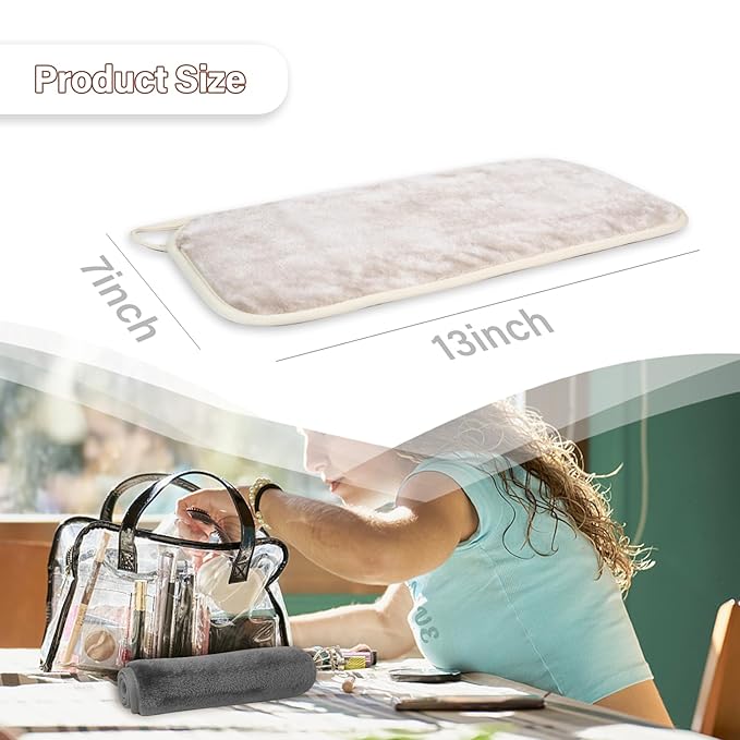 Nugilla Makeup Remover Cloths, 8 Packs Makeup Remover Towels Reusable Face Wash Cloth, Soft Makeup Remover Microfiber Face Cloth for Women(Beige)