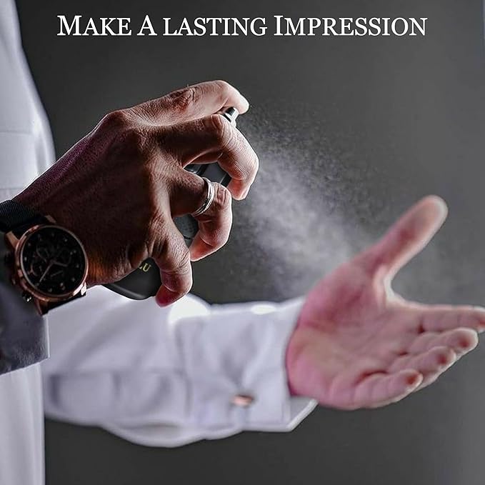 Men Cologne Set (3.4oz/100ml x 2PCS) Eau De Perfume Natural Spray Notes of Woody, Spicy, Citrus & Aromatic Long Lasting Fragrance for Daily Use (Hunter Noir&InvictGun)