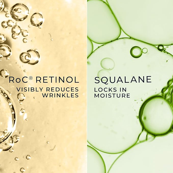 RoC Retinol Correxion Deep Wrinkle Anti-Aging Night Cream, Daily Face Moisturizer with Shea Butter, Glycolic Acid and Squalane, Skin Care Treatment, 1 Ounces (Packaging May Vary)