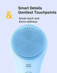 NågraCoola Electric Facial Cleansing Brush - Waterproof and Rechargeable, Exfoliates, Cleanses and Massages Skin - Light Blue