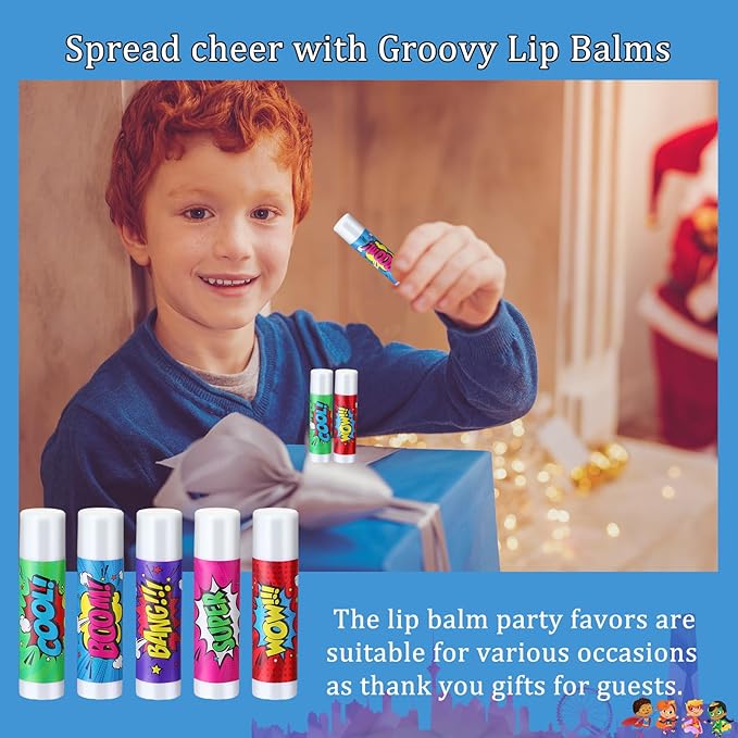 100 Pcs Hero Party Favors Lip Supplies