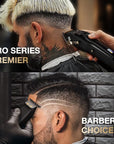 SUPRENT PRO Professional Hair Clippers for Men- Hair Cutting Kit & Zero Gap T-Blade Trimmer Combo- Cordless Barber Clipper Set with LED Display for Mens Gifts(Black)