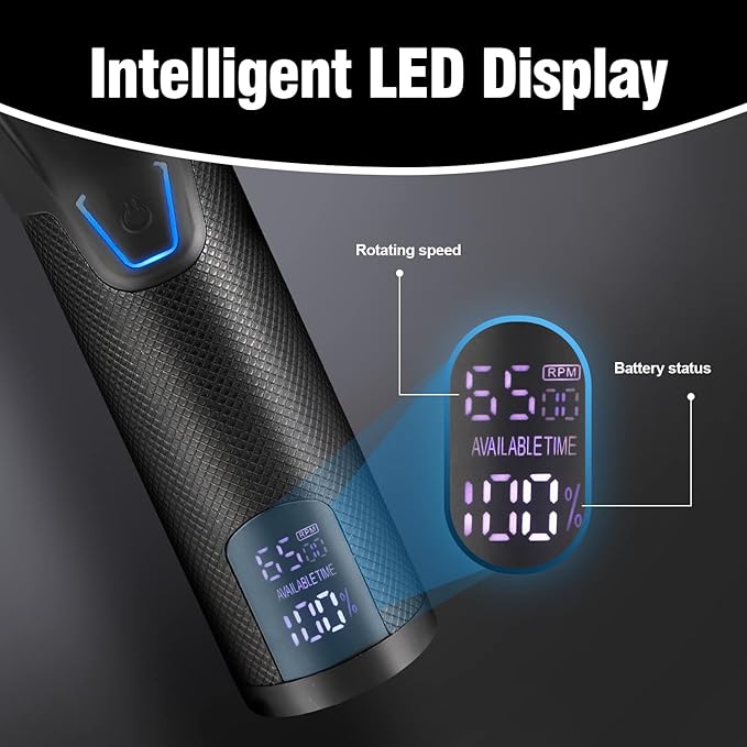 Professional Hair Clippers Trimmer Kit,Cordless Hair Clippers for Men,Barber Fading Clipper and Zero Gap T-Blade Trimmer Set with LED Display for Mens Gifts (Black)