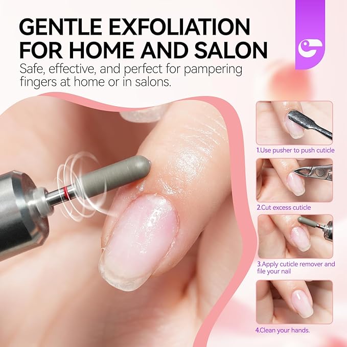 gelike ec Cuticle Cream for Dry Damaged Cuticles: Rose Organic Nail Cuticle Remover for Dry, Rough Hands Cracked Rigid Skin - Professional for Salon Home Use