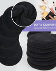 SUNLAND Reusable Makeup Remover Pads for Face,Eyes,Lips 16 Pack Microfiber Face Cleansing Gloves Washable with Laundry Bag and Travel Bag Rounds Toner Pads (Round 3.15inchx16, Black)