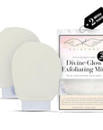 Seraphic Skincare (Original) Divine Glow Exfoliating Mitt (2pcs) – 100% Vegan Viscose Traditional Body Scrub Glove Kessa Korean Washcloth – Body Exfoliator for Self-Tan Removal & Keratosis Pilaris