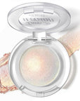 Holographic Duochrome Champagne Glitter Eyeshadow, Color Shift Shimmer Single Eyeshadow Palette, Chameleon Sparkle Inner Corner Eye Highlighter, Iridescent Eye Shadow Palette Fairy Makeup#01