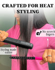 Herstyler Hair Straightening Comb - Straightener Comb for Flat Iron - Makes Styling Easy - Get Straight Hair in Minutes (Pink)