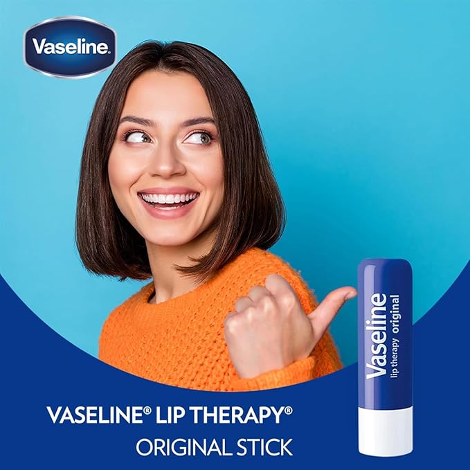 Vaseline Lip Therapy Original 8-Pack – Moisturizing Lip Balm for Very Dry Lips, 0.16 Oz Ea