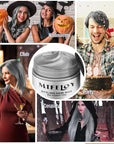 Temporary Silver Gray Hair Spray Color Wax 4.23 oz, Instant Natural Hairstyle Cream Dye, Disposable Coloring Mud for Men Women Youth, Grey Styling Pomades, Party Cosplay DIY Halloween