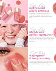 KIMUSE Soft Pink Gel-Cream Blush Trio, Liquid Blush (love pink)