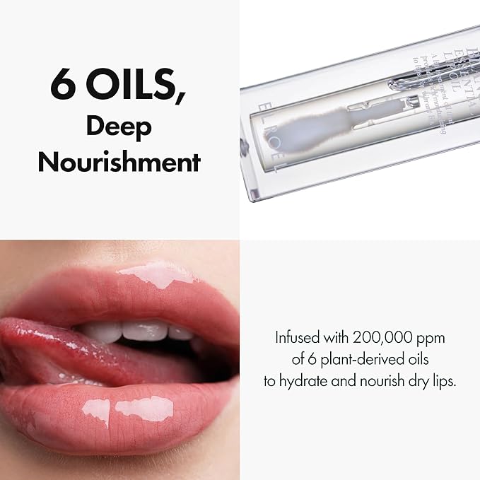Blanc Essential Lip Oil - 50HR Moisturizing, Hydrating & Color Changing Korean Tinted Lip Oil Gloss Makeup with 6 Plant Extracts - Lightweight, Non-Sticky Finish 0.15 fl oz (#05 Blackberry)