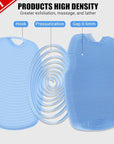 Zinc Infused Silicone Body Scrubber for Shower,Food-Grade Handheld Cleansing Skin Brush, Gentle Exfoliating and Lather Well - Azure
