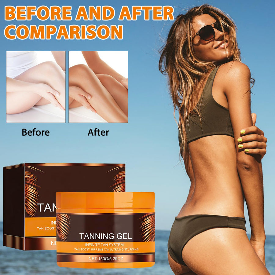 Luxury Intensive Tanning Gel, Natural Tanning Accelerator Cream Gel, For Sunbeds & Outdoor Sun(2PCS)