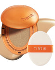 TIRTIR Mask Fit Ai Filter Cushion Foundation | AI-Like Semi-Matte Finish - Up to 72-Hour Medium to Full Coverage Korean BB Cushion Make up Beauty, #28N Oat, 0.63 Fl Oz