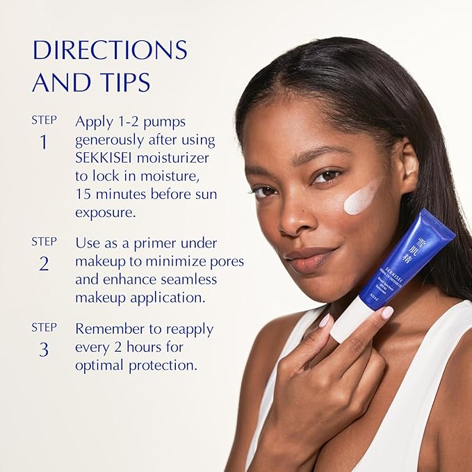 SEKKISEI Herbal UV Defense Gel for Face Broad Spectrum Sunscreen, SPF40, 1 Ounce