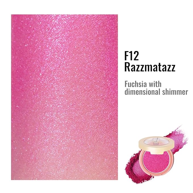 Oulac Luminisers Powdery Blusher for Cheeks Face Glow,Brighten 4.8g