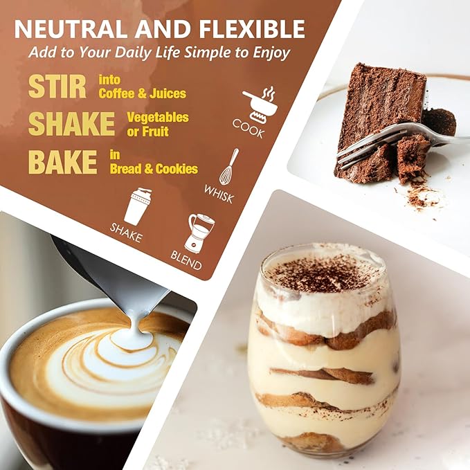 Zammex Multi Collagen Protein Powder, Type I & III & V & X, Hydrolyzed Collagen Peptides for Women & Men, Supports Hair and Skin, Gut Health, 41 Servings, Chocolate