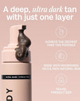 Bali Body Ultra Dark Self Tanner Mousse | Premium Sunless, Tanning Foam | Natural Green-Based Self Tan | Instant Bronze Fake Tan for All Skin Types, Vegan & Cruelty Free (100ml/3.4 fl oz)