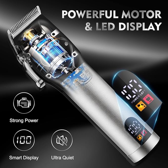Suttik Professional Hair Clippers Set for Men, Electric Foil Shavers for Men, Barber Kit Clipper and Trimmer Set with Travel Case