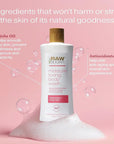 RAW SUGAR Moisture Loving Body Wash - Watermelon + Fresh Mint, Moisturizing & Refreshing Bath & Shower Gel, Sulfate-Free, Paraben-Free & Vegan (Pack of 3)