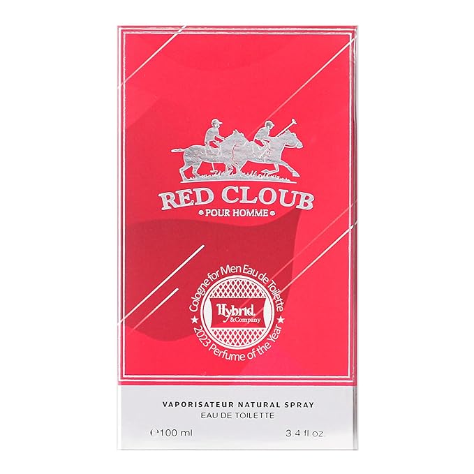 Hybrid & Company Red Cloub Pour Homme Eau De Toilette Natural Spray Vaporisateur,3.4FL.OZ