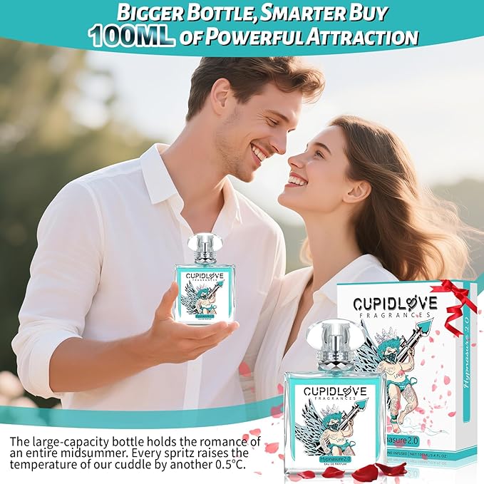 CUPIDLOVE Original Hypnosis 2.0 Pheromone Cologne for Men- 100ml Infused EDP Perfume for Men's Spray Fragrance -Long Lasting - Enhance Attraction Gift