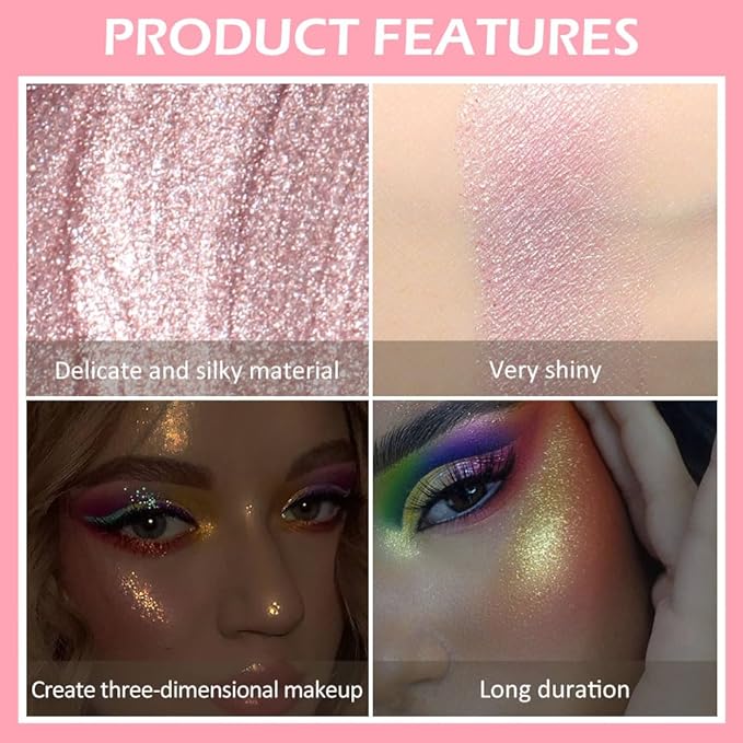 evpct Light Liquid Face Highlighter Makeup Waterproof Long Body Cheek