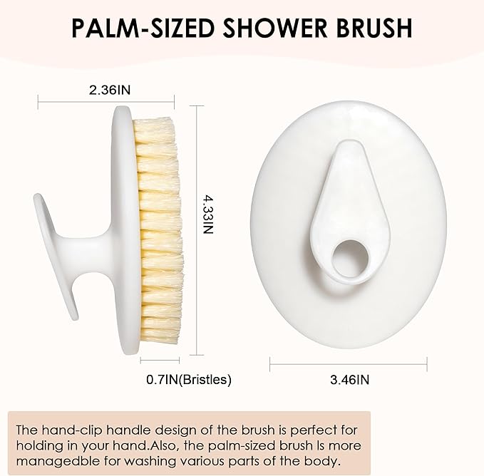 INNERNEED PP Shower Brush Body Exfoliating Scrubber, for Deep Clean Body Wash, Cellulite Treatment, Lymphatic Drainage and Blood Circulation Improvement (Pack of 4)
