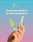 Juvia's Place Magic Lip Oil - Honeydew - Smooth, Hydrating with Vitamin E for Soft, Glossy, Juicy Lips - Infused with Fruit Extracts - Tinted, Shimmering, Lightweight & Non-sticky Lip Oil for Summer