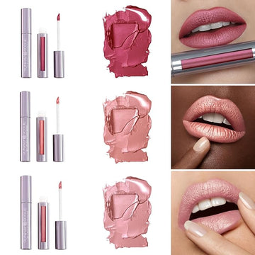 Runway Rogue Silk Glam Liquid Lipstick Lip Trio, Long Wear Frosted Liquid Lipstick Pack, (‘First Class’, ‘Jet Set’, ‘Trophy Wife’)