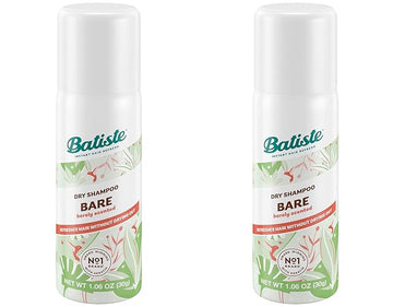 Batiste Dry Shampoo, Bare, Mini Travel Size 1.6 oz (Pack of 2)