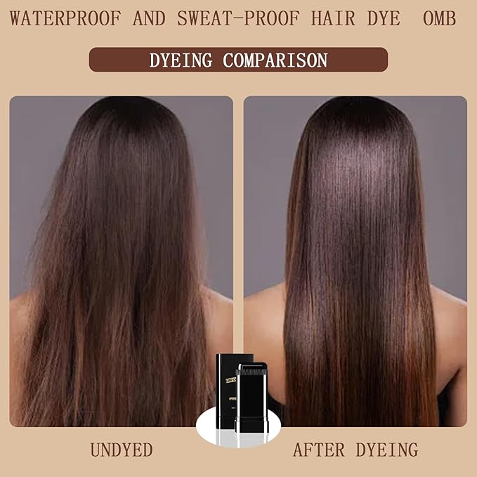 Safe and Convenient Comb Hair Dye, Waterproof and Sweat-Proof Hair Dye Comb (black)