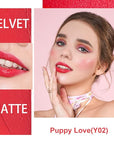 Oulac Coral Red Creamy Matte Lipstick, Soft Satin Finish Lipsticks for Women with Moisturising Formula, Rich Color, Highly Pigmented Enriched with Rose Oil, Vegan & Cruelty-Free| 3.6g (Y02)