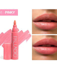 Palladio Lip Stain, Hydrating and Waterproof Formula, Matte Color Look, Long-lasting All Day Wear Lip Color, Smudge Proof Natural Finish, Precise Chisel Tip Marker, Pinky
