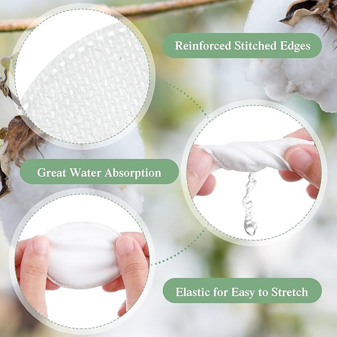 Maxcheck 600 Pcs Cotton Rounds Bulk Exfoliating Rounds for Face Makeup Remover Cotton Facial Pads for Face Makeup Removal Toner Pads