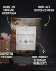 Truvani Protein + Energy Drink Mix with 87mg Caffeine | Chocolate Mocha | 12g Organic Plant Based Protein | 20 Servings | USDA Organic Coffee Powder & Adaptogens | Gluten & Dairy Free | Vegan