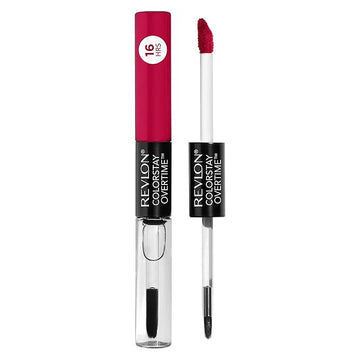Revlon Liquid Lipstick with Clear Lip Gloss, ColorStay Overtime Lipcolor, Dual Ended with Vitamin E, 480 Unending Red, 0.07 Fl Oz