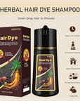 Blonde Brown Hair Color Shampoo 3 in 1 - Instant Natural Hair Dye for Men and Women, Long Lasting Brown Color - Works in Minutes