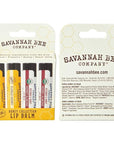 Savannah Bee Collection Lip Balm - Nourishes Dry Lips for All Day Comfort