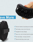 Silicone Body Scrubber, Body Wash Scrubber, Shower Scrubber for Body, Non-Slip Handle for Easy Cleaning, Travel Friendly (Black)