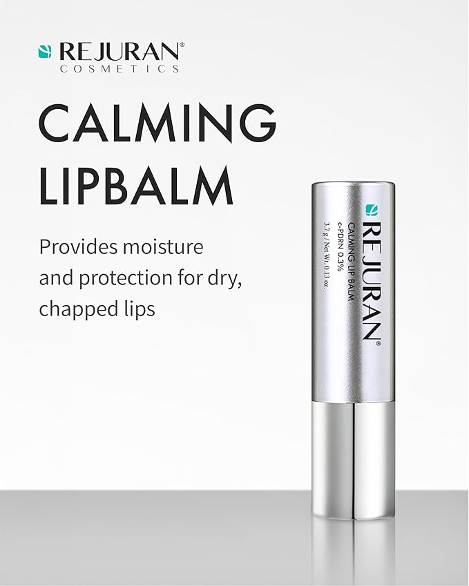 REJURAN® Calming Lip Balm, c-PDRN® – Deep Moisturizing & Soothing Care for Dry, Chapped Lips with Shea Butter & Jojoba Ester, Non-Sticky Formula. Gentle on All Skin Types, Korean Lip Care. (3.7g)