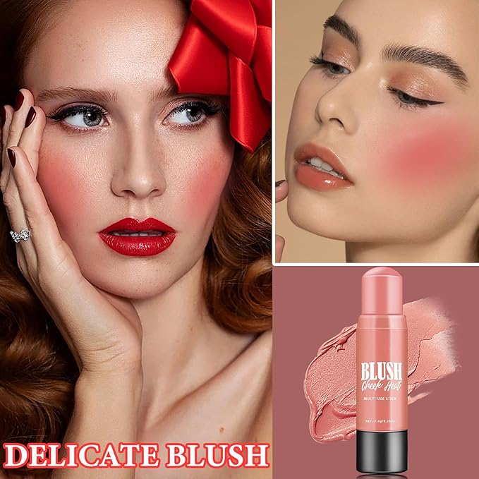 Cream Blush Stick Makeup,Blush Stick for All Skin & Eyes（#101）
