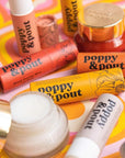 Poppy & Pout Wild Honey Jumbo Lip Balm | All Natural Lip Balms & Moisturizers | Hydrates with Beeswax, Vitamin E, Organic Coconut Oil | Cruelty-Free | Lip Balm in Recyclable Cardboard Tube