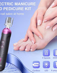 Manicure Pedicure Kit for Women Men: Eletorot Professional Electric Nail File Set, 5 Speeds Rechargeable Cordless Toe Nail Grinder Cuticle Tools for Feet Care, Gifts for Dad Boyfriend Grandpa Son
