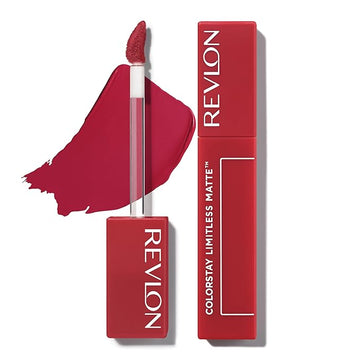 Revlon ColorStay Limitless Matte Liquid Lipstick, Vegan Formula, No-Budge, Longwear Lip Color, Long Lasting, Lightweight/Comfortable, Waterproof, 014 Dream Job, 0.17 fl oz