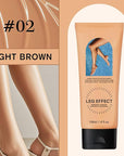Legs Makeup Waterproof with Brush - Medium Body Concealer, Tattoo & Scar Cover Up, Long Lasting, Transfer Proof, Easy Application for Flawless Looking Legs, All Skin Tones (#2)
