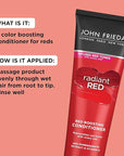John Frieda Radiant Red, Color Boosting Conditioner, Hydrates and Enhances Red Tones with Pomegranate Extract and Vitamin E for Natural or Color-Treated Hair, 8.3 Oz
